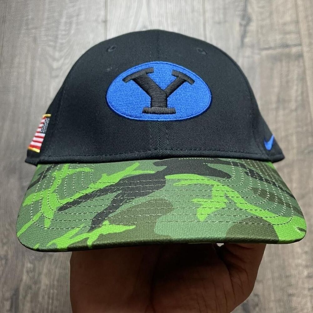Men's Nike Black/Camo BYU Cougars Veterans Day 2Tone Legacy91 Adjustable Hat